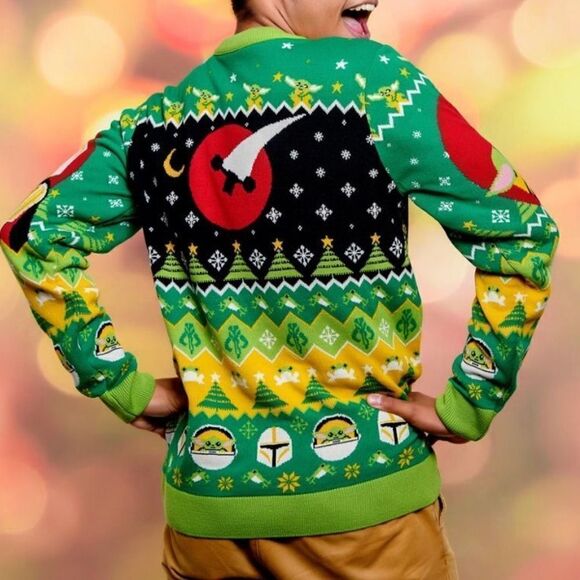 Star Wars:
Away on A Razorcrest Baby Yoda/Grogu Christmas Sweater NWT 3xl size - Picture 3 of 14